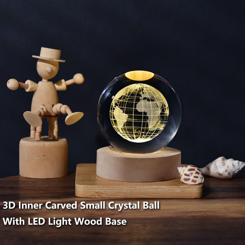 3D Inner Carved Glowing Crystal Ball