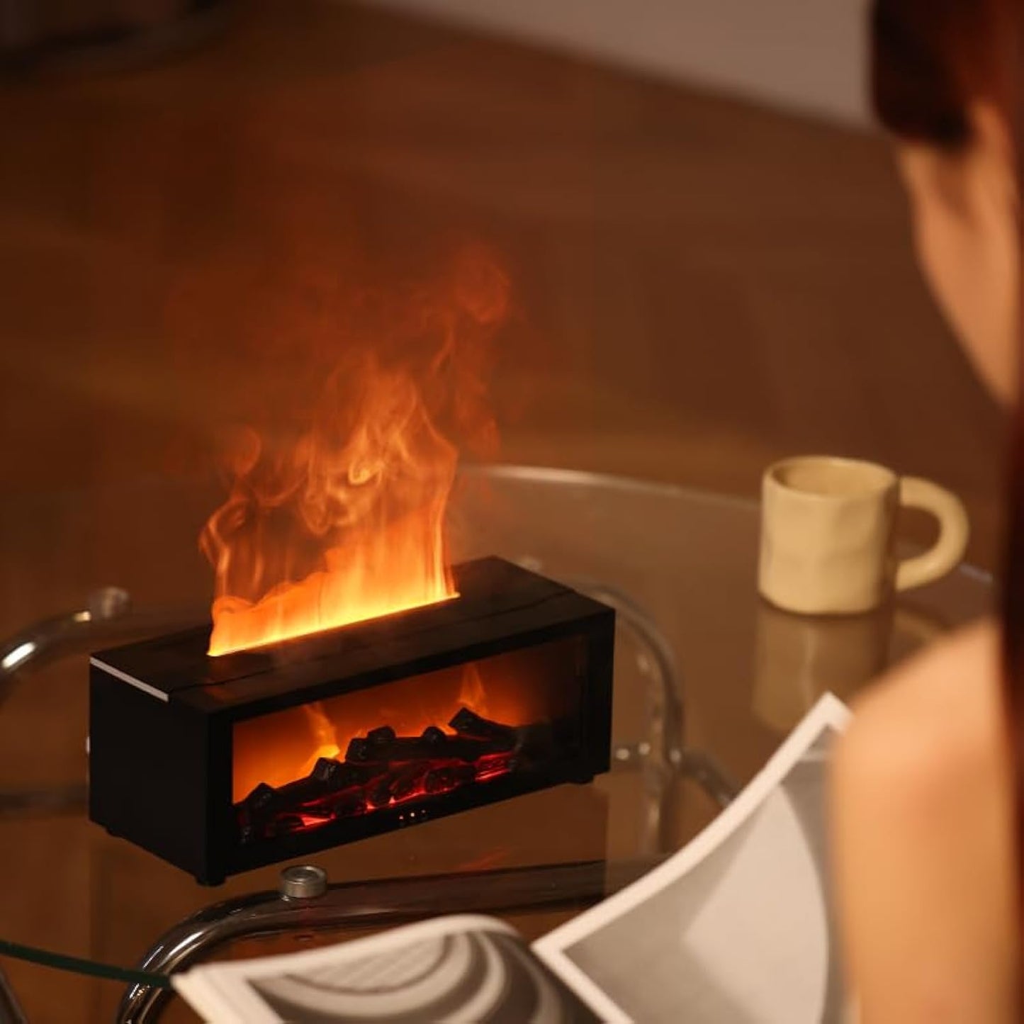 Fireplace Fire Flame Aromatherapy Diffuser